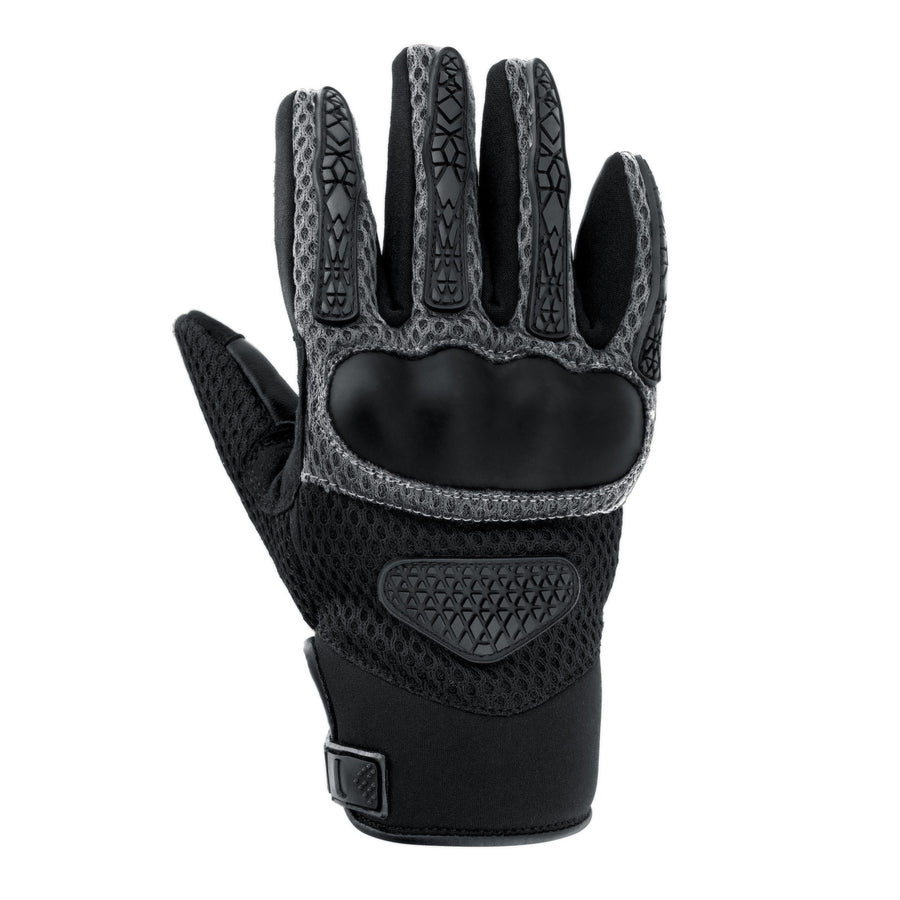 ARGON BLACK AND GREY MOTORCYCLE LEATHER GLOVES