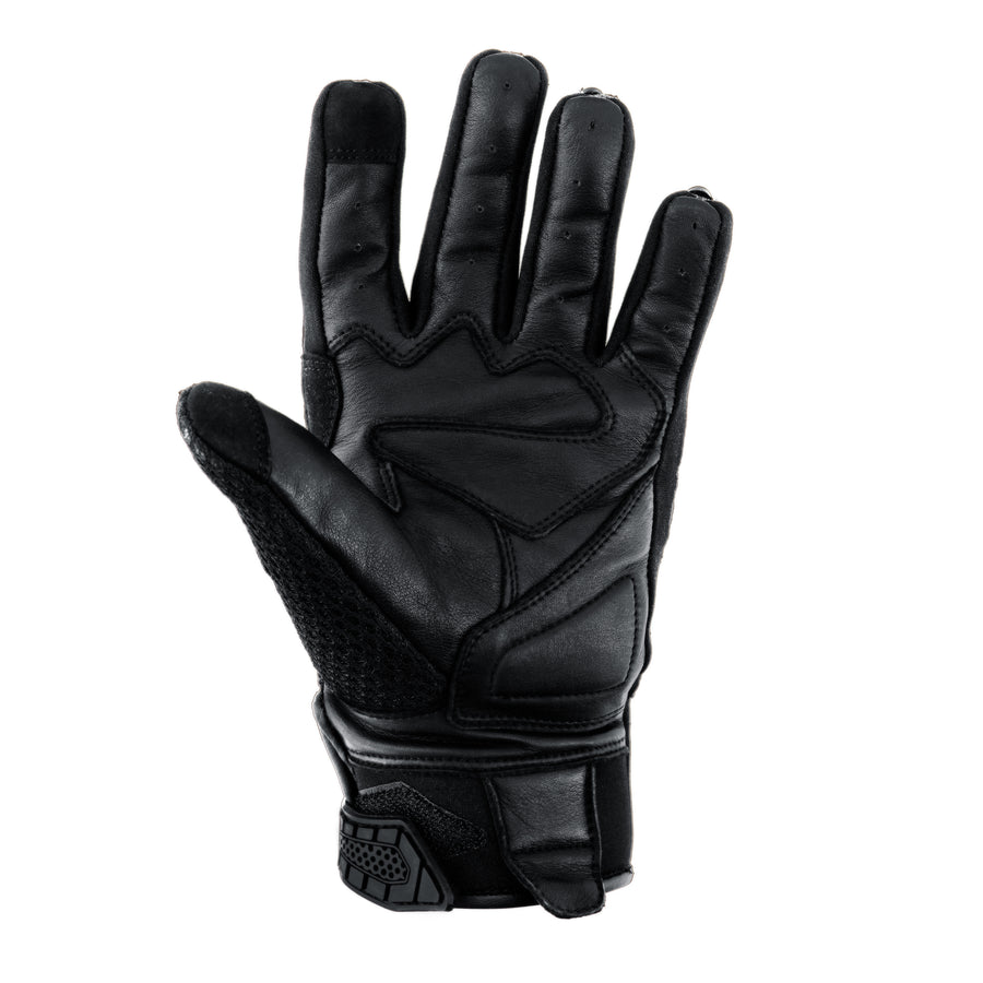 ARGON BLACK AND GREY MOTORCYCLE LEATHER GLOVES