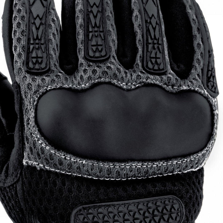 ARGON BLACK AND GREY MOTORCYCLE LEATHER GLOVES