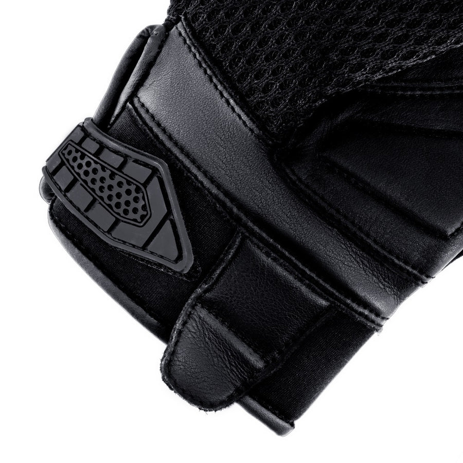 ARGON BLACK AND GREY MOTORCYCLE LEATHER GLOVES